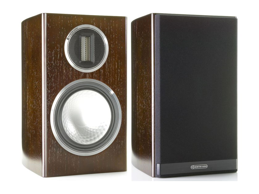Monitor Audio Gold 100 Speakers (Walnut Veneer): Mint Demo; 1 Yr. Warranty; 36% Off; Free Shipping