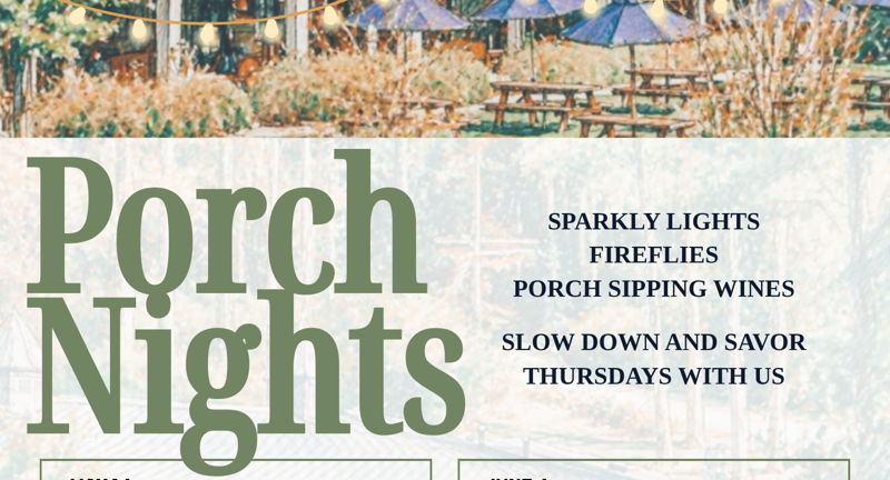 Porch Nights with Live Music feat. Ty Burkhardt