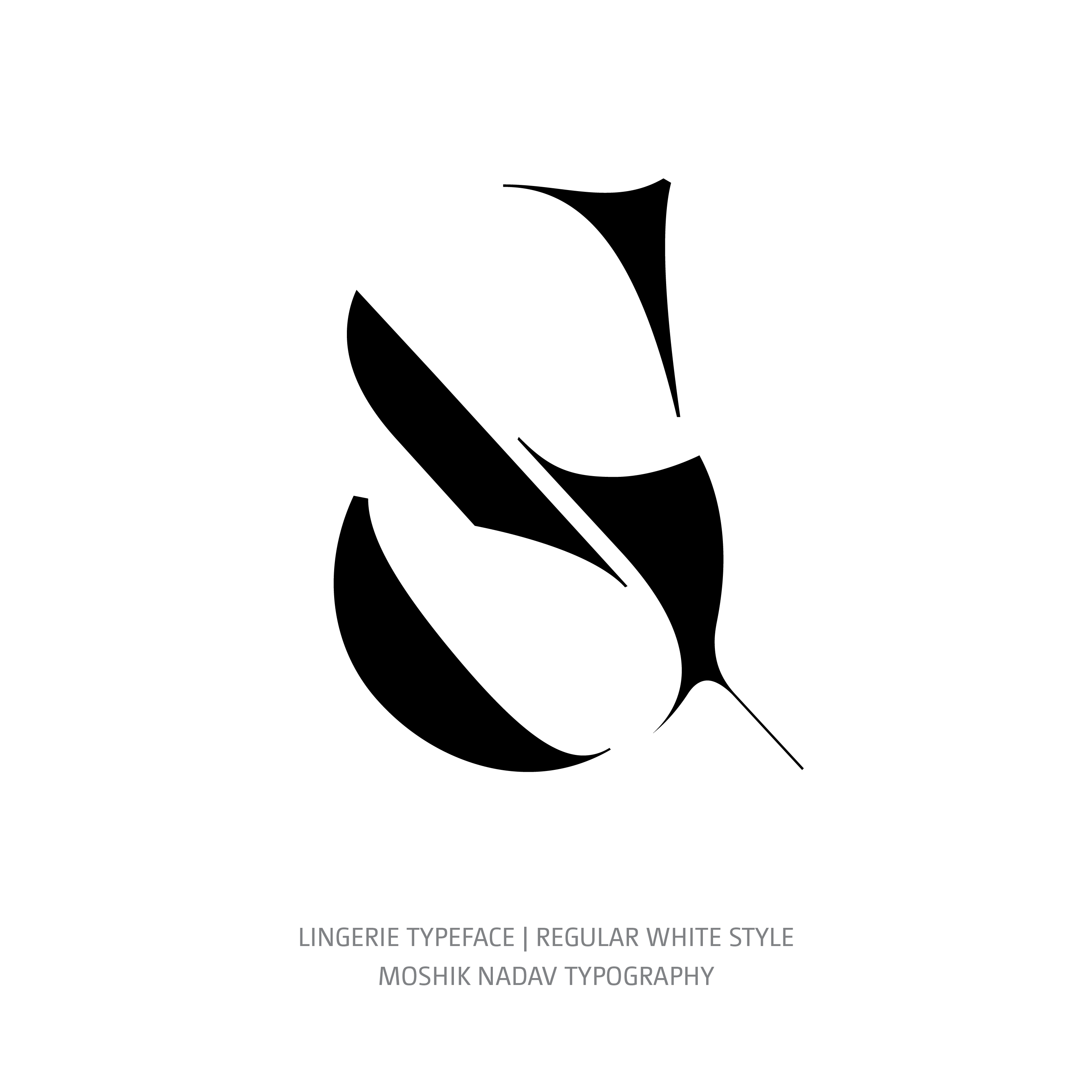 Lingerie Typeface Regular White ampersand