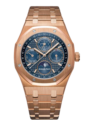 Royal Oak Perpetual Calendar 41 Pink Gold / Blue