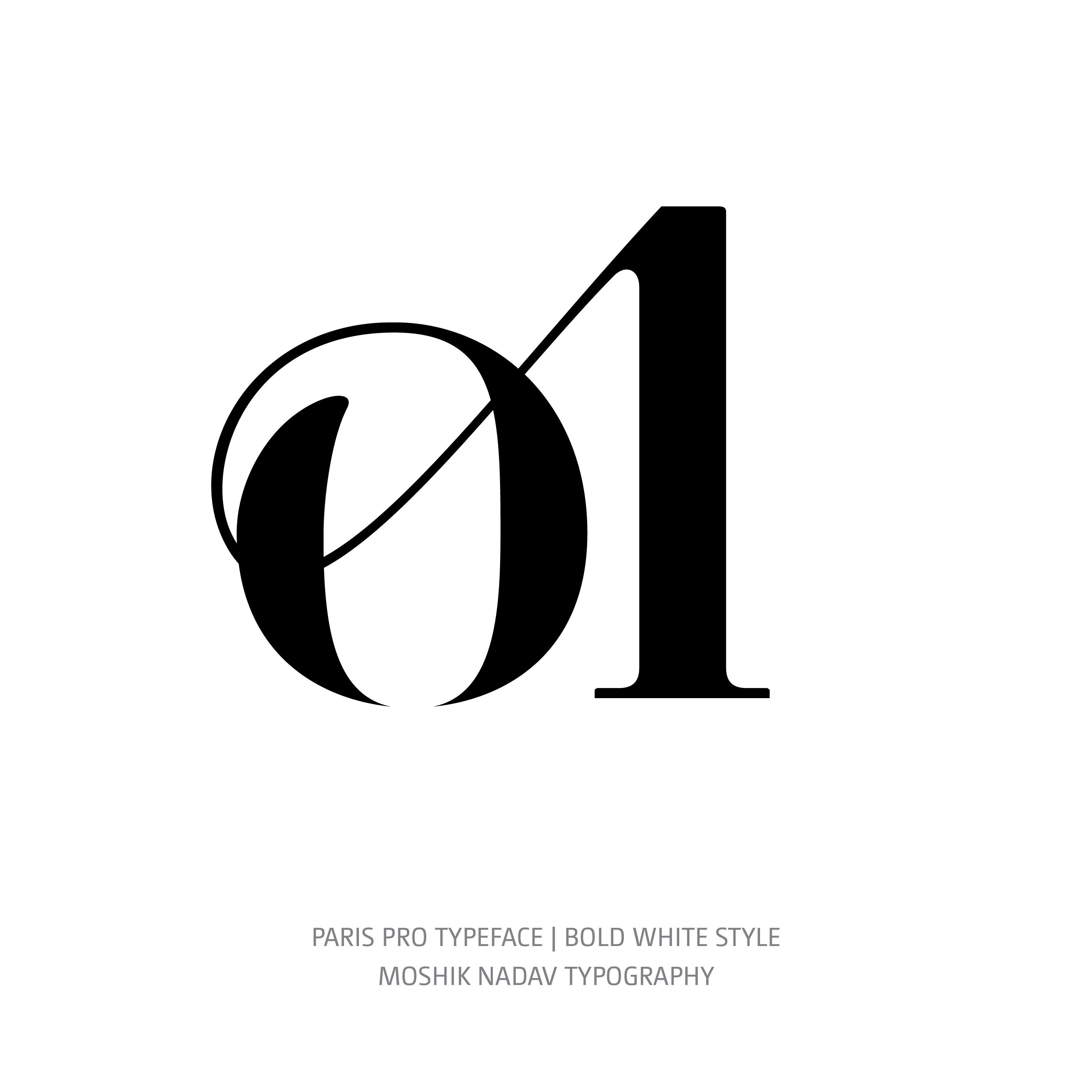 Paris Pro Typeface Bold White io ligature