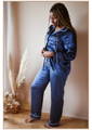 Emily's Pillow Pyjama Pure Soie bleu 19 momme, 100% naturelle pour votre bien-être avec une soie de qualité, préserve votre peau