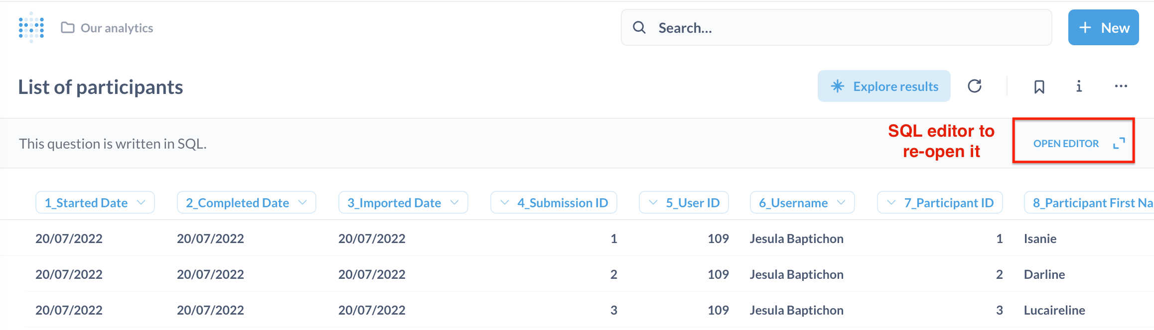 How to create complex visualizations in Metabase using the SQL editor