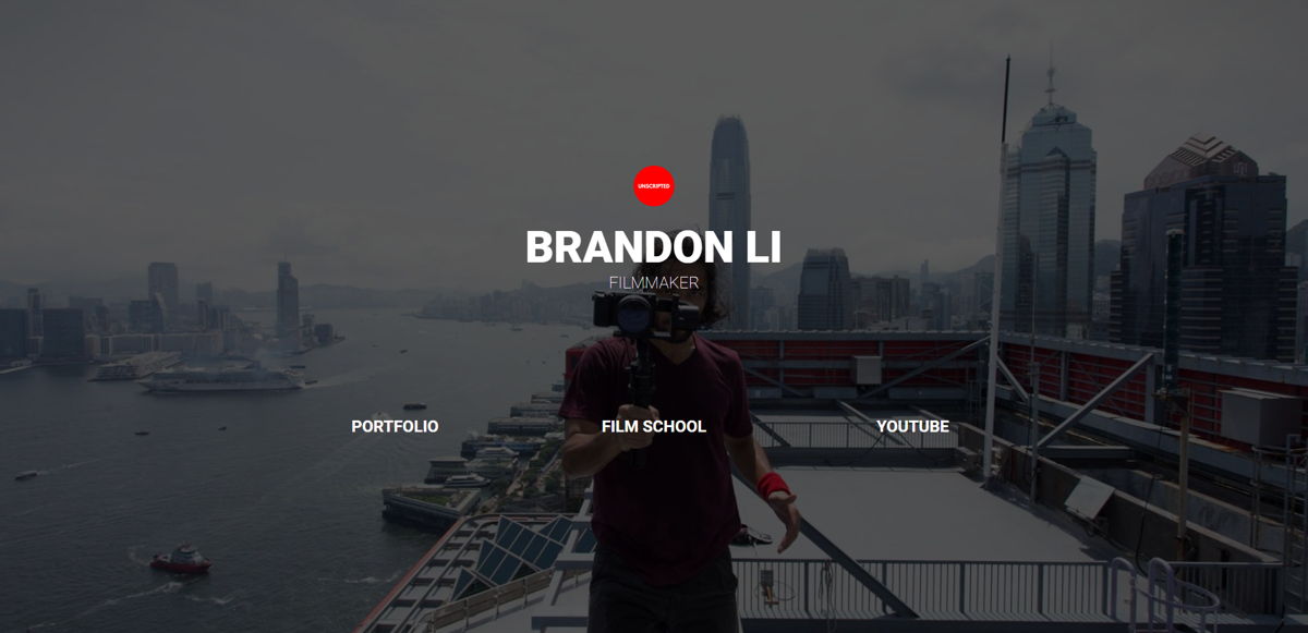 Screenshot of Brandon Li, from the videography websites collection.