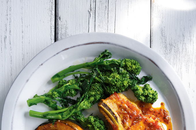 Curried Pork Chops with Roasted Squash