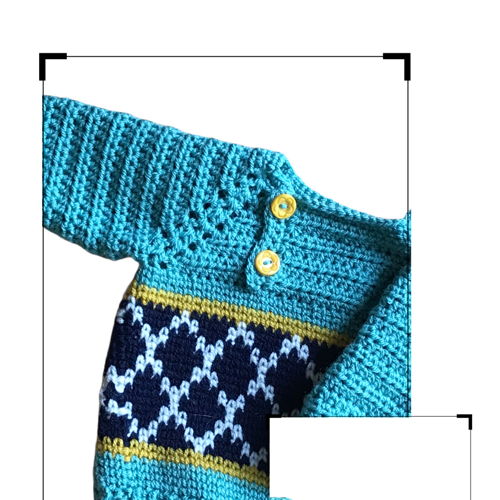 Haakpatroon baby- peutertruitje met schuine sluiting