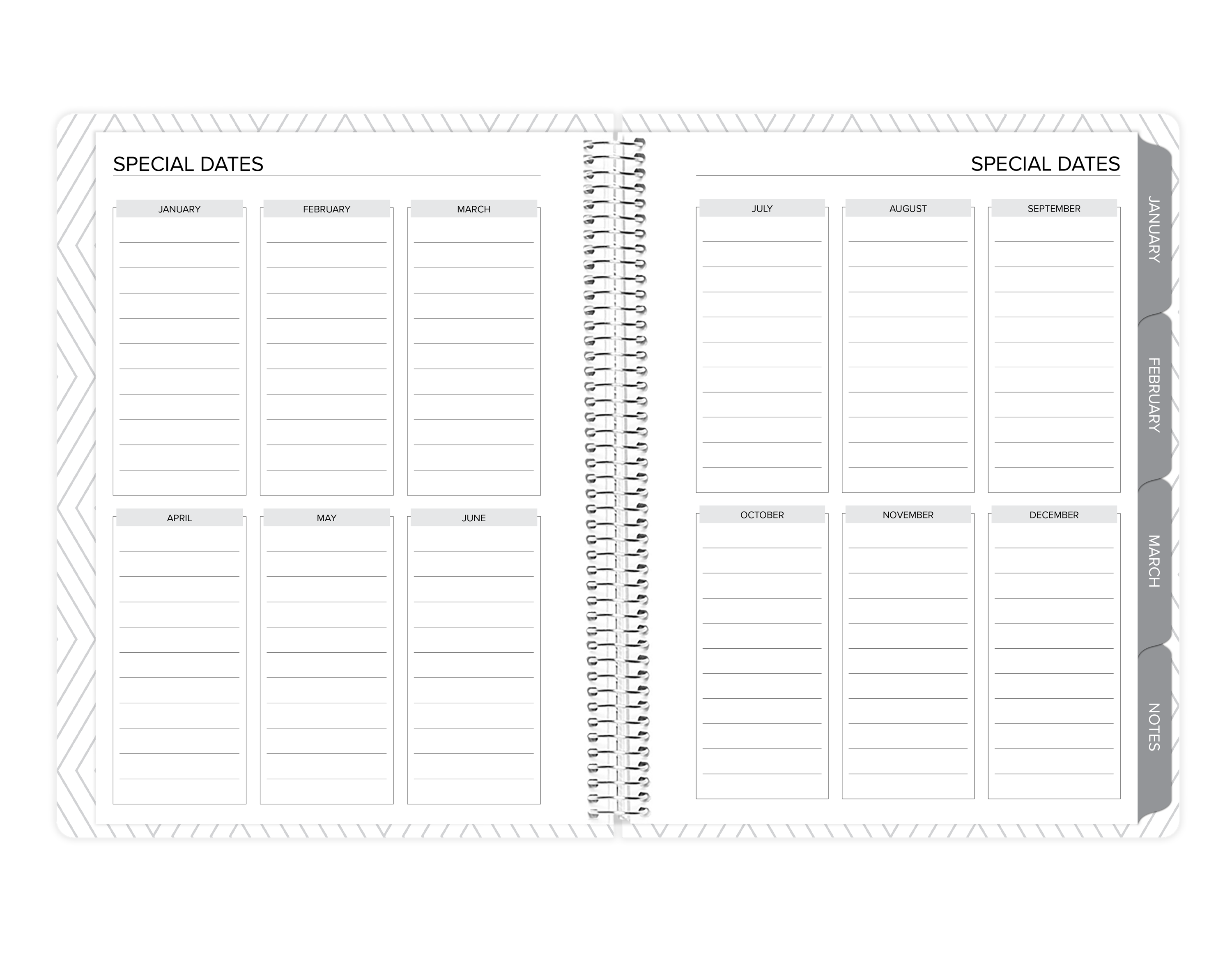 amplify planner special dates