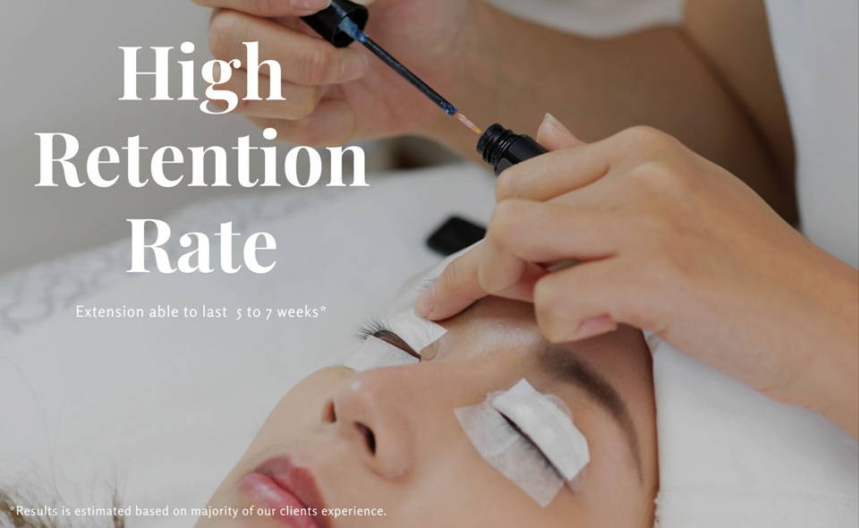 high retention rate for lash extensions