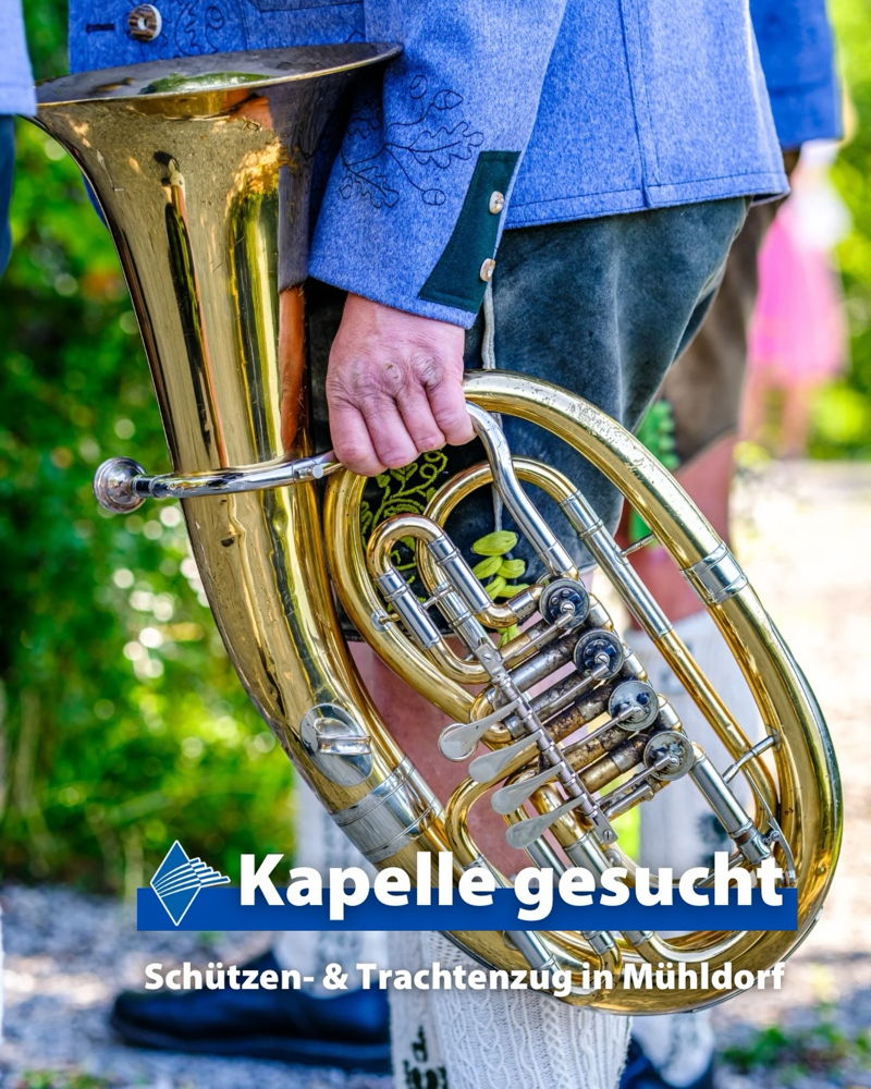🎺 Blaskapellen gesucht! 🎺

Für den Internationalen Schützen- und Trachtenzug in Mühldorf a. Inn am Sonntag, den 06. September 2026, werden kurzfristig noch 2–3 Blaskapellen gesucht. 🥁

Die teilnehmenden Blaskapellen erhalten eine Gage, Bierzeichen so