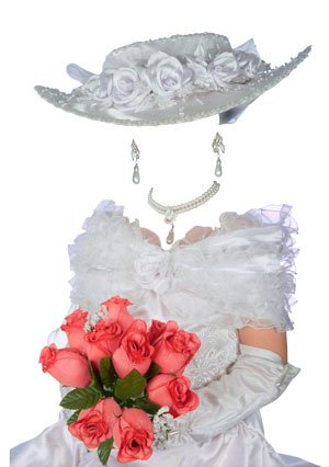 PSD исходник для монтажа в Фотошоп - девочка с букетом