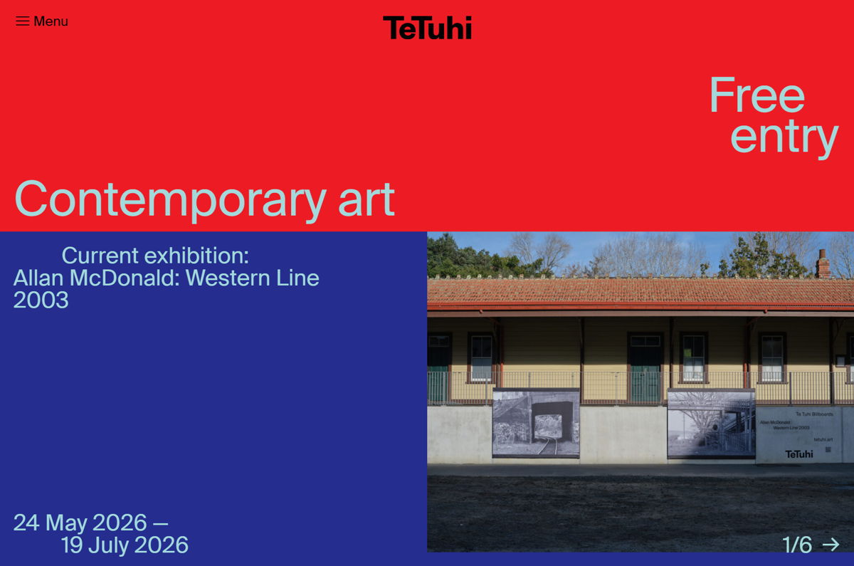 Screenshot of Te Tuhi, from the wordpress websites collection.