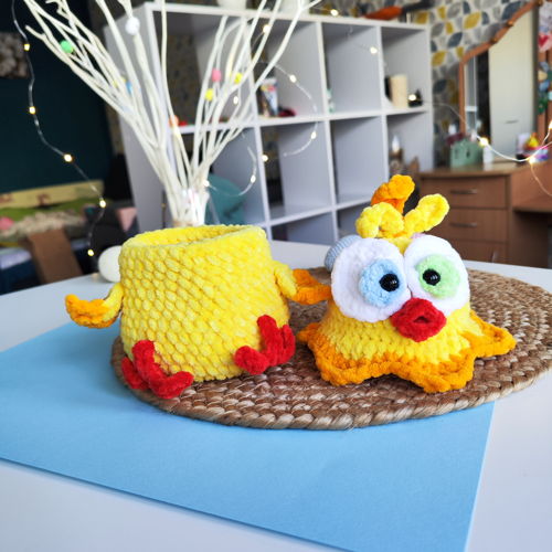 Easter CHICKEN Crochet Pattern - Easter Egg Basket
