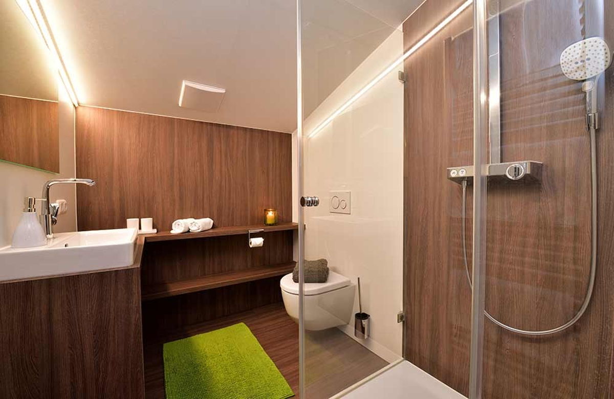 Badezimmer in Ferienwohnung Kleinwalsertal