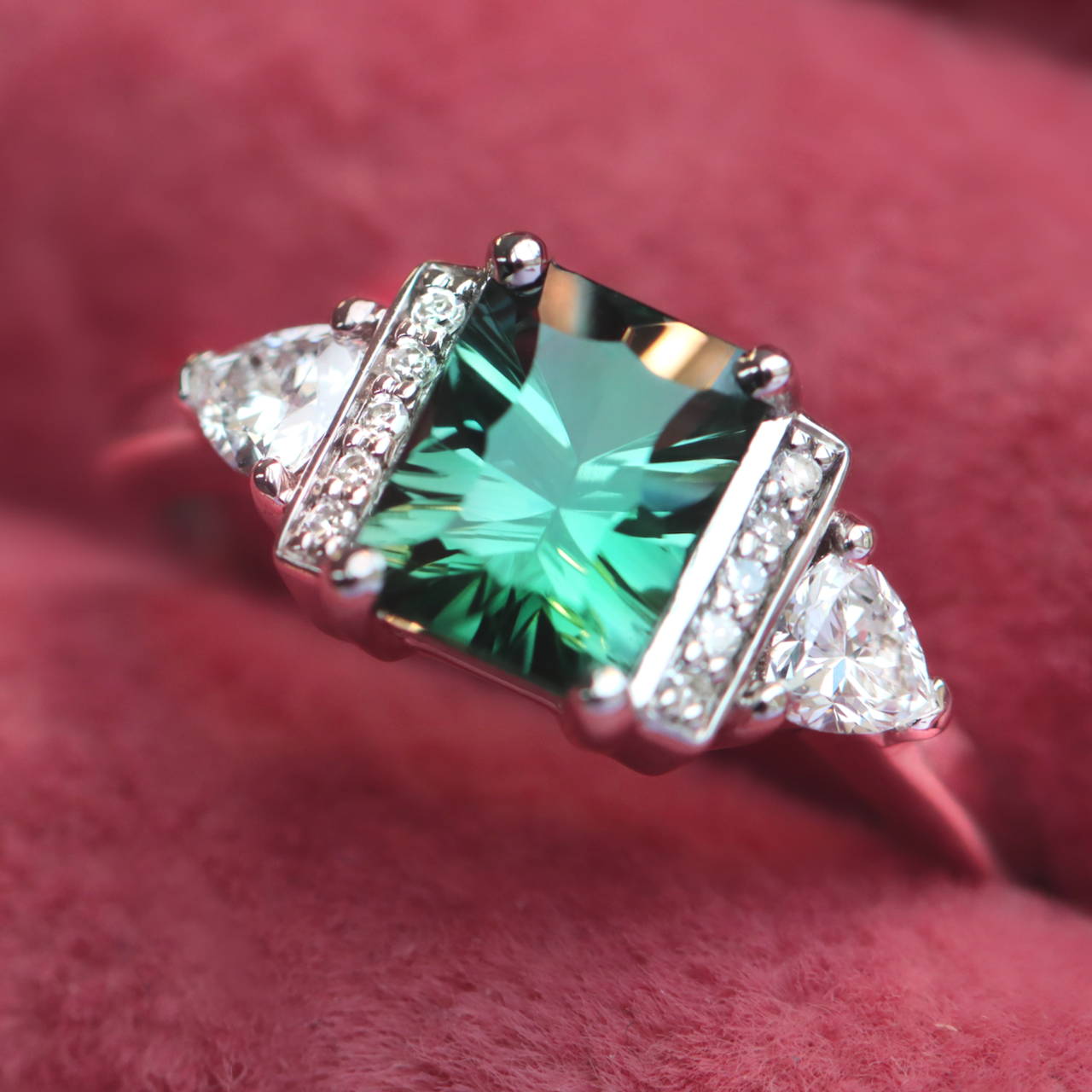Tourmaline engagement ring