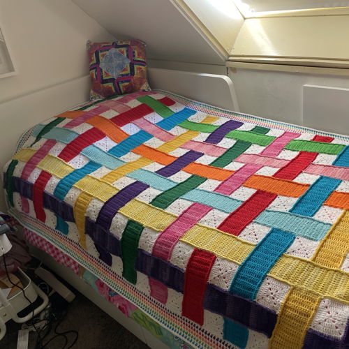 Pattern: Crocheted woven blanket