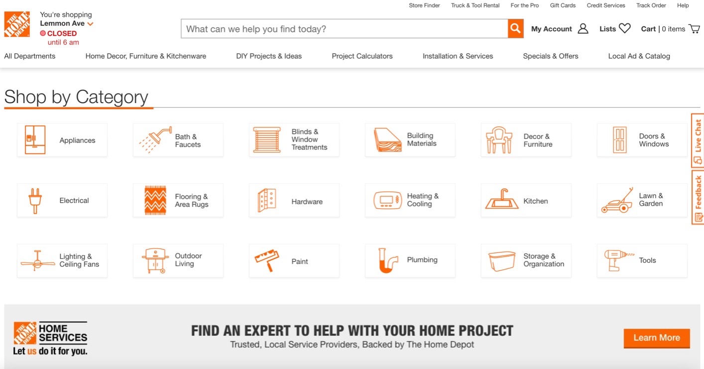The Home Depot product / service