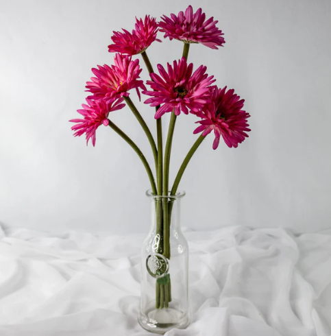 Fuchsia Real Touch Gerbera - Realistic Artificial Flowers