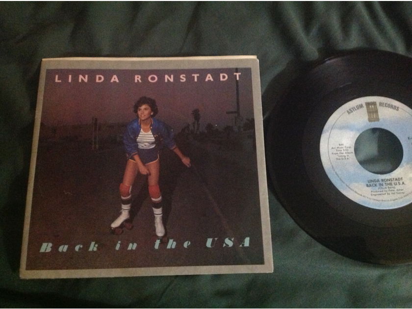 Linda Ronstadt - Back In The USA 45 Single With Picture Sleeve Asylum Records Vinyl NM