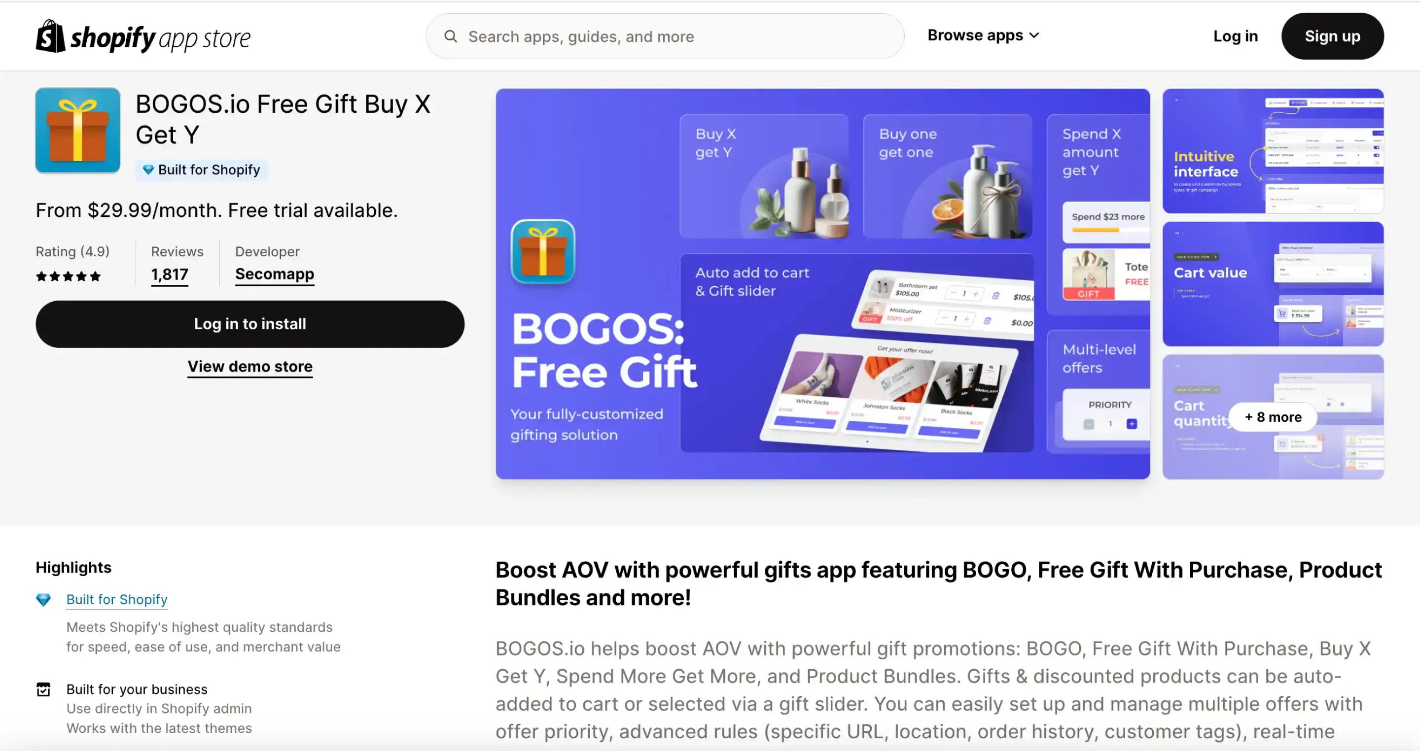 BOGOS.io Free Gift Buy X Get Y