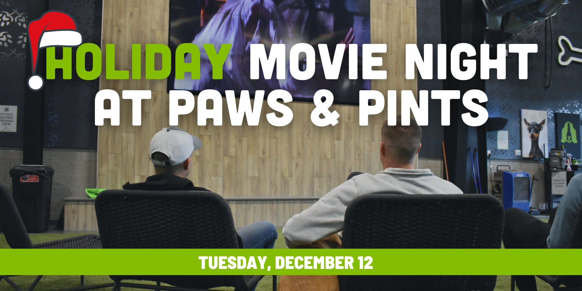 Holiday Movie Night at Paws and Pints promotional image