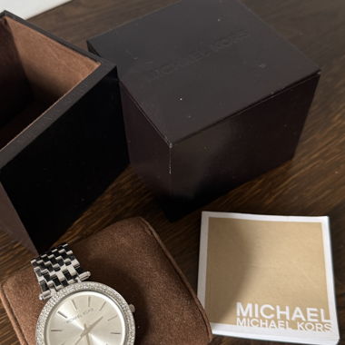 Michael Kors silver watch with crystals 