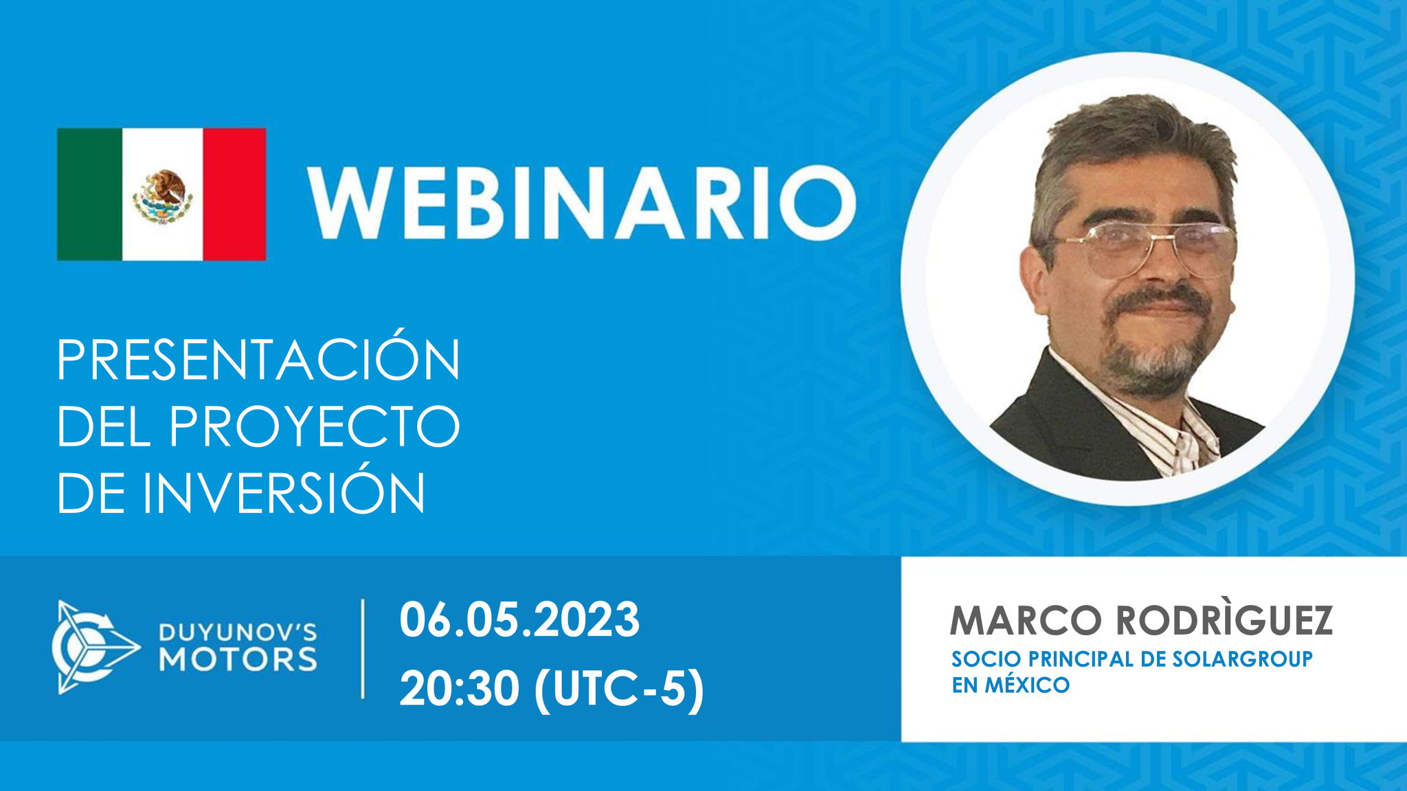 Latinoamerica. Presentación del proyecto de inversión "Motores de Duyunov"