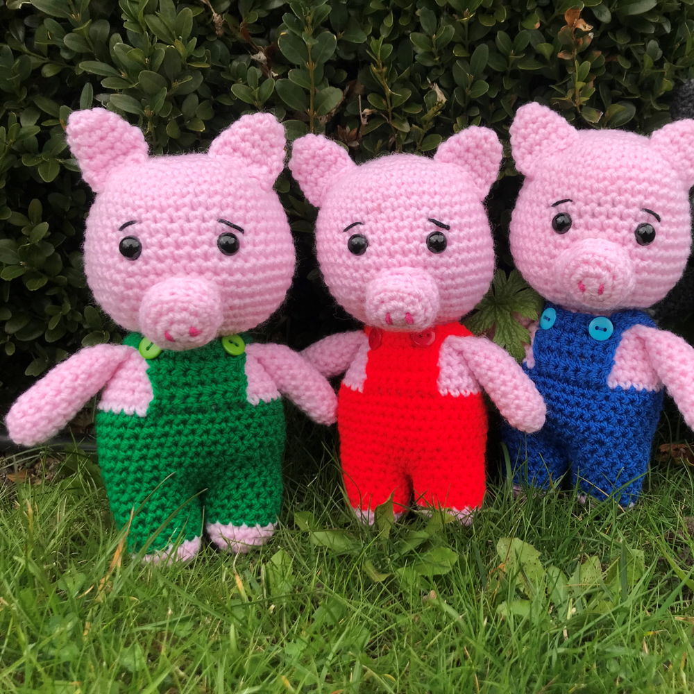Three Little Pigs and one Hungry Wolf