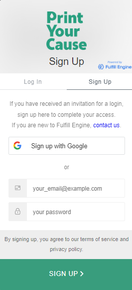 Logging In for the First Time
