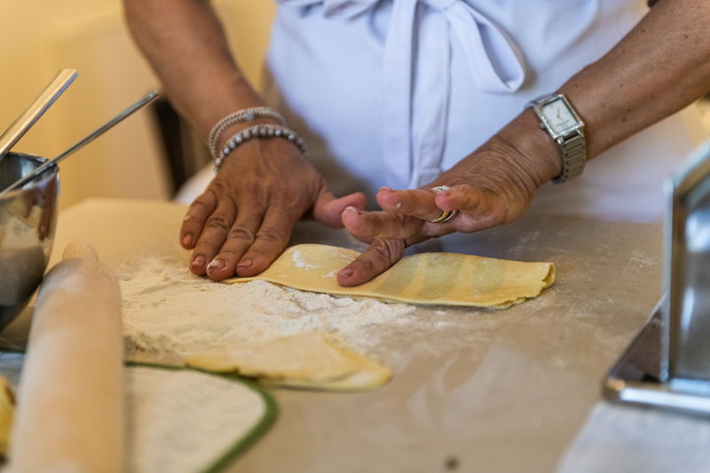 Learn how to roll 'sfoglia' by hand and how to prepare 3 different kinds of pasta typical to the region. 