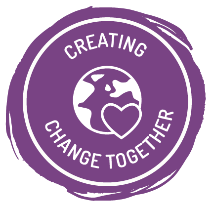 Creating change together circular icon