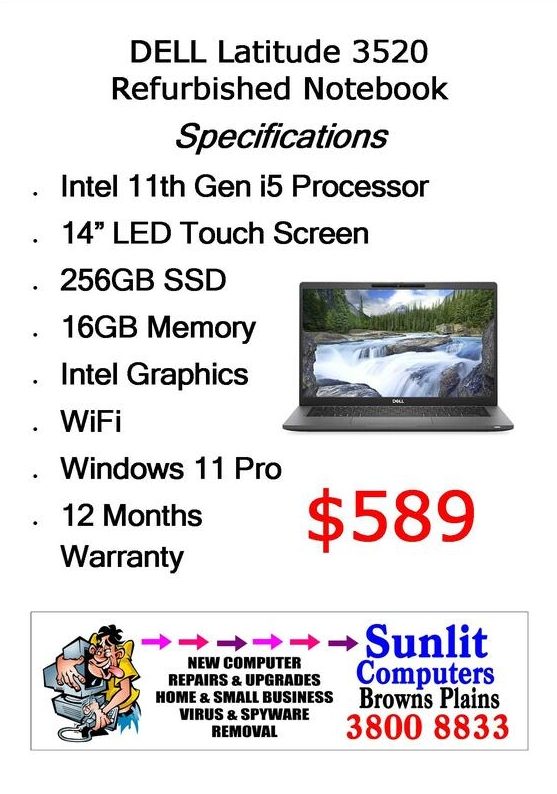 Dell Latitude 3520 Refurbished Notebook