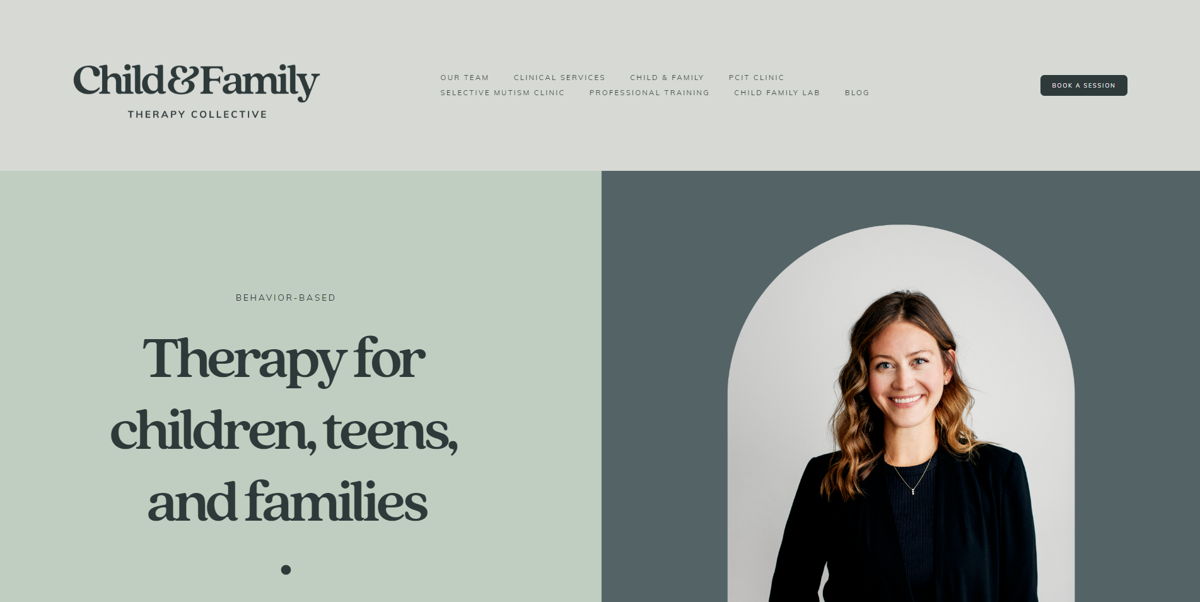 Screenshot of Child and Family Therapy Collective, from the therapist websites collection.