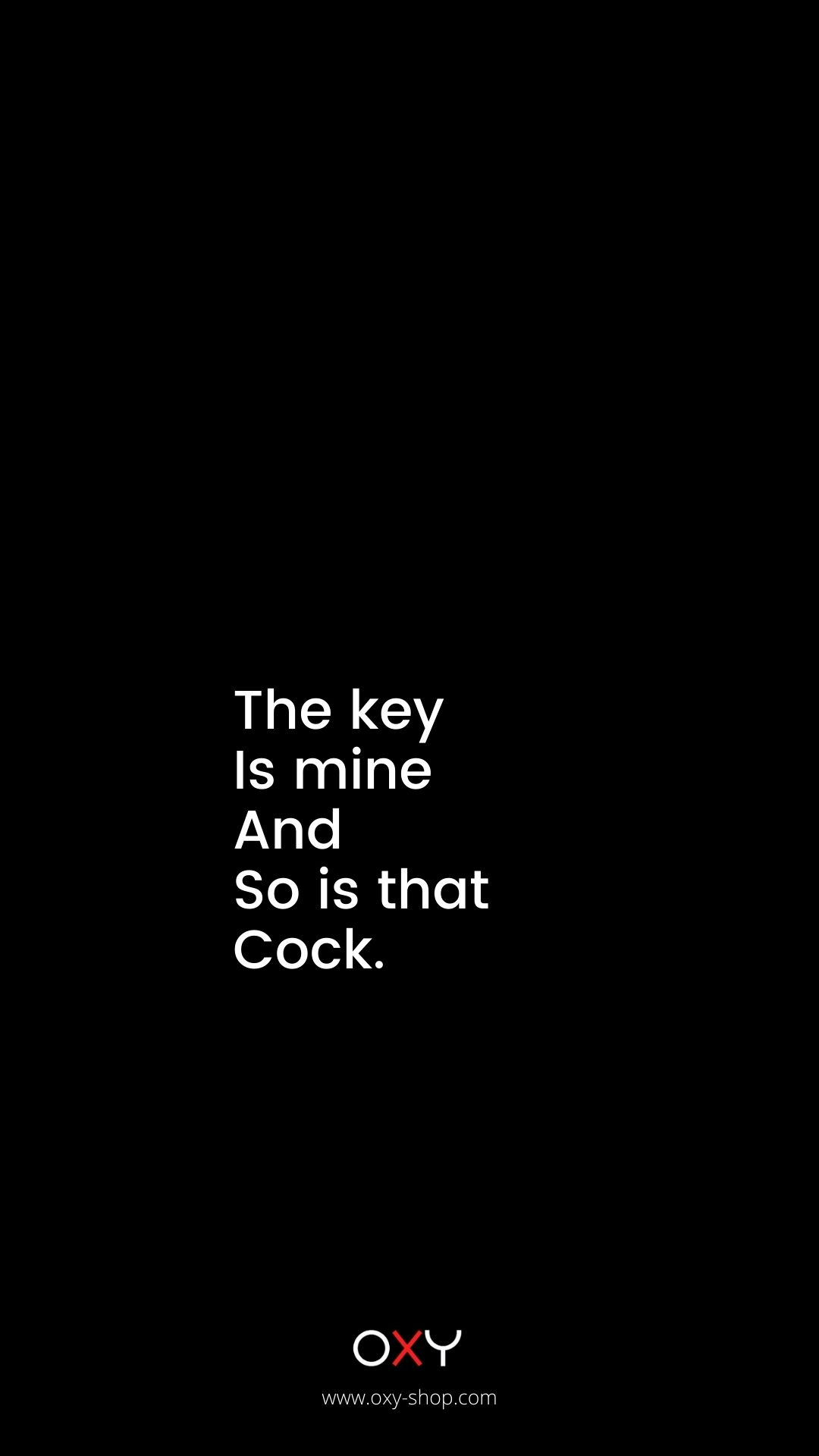 The key is mine and so is that cock. - BDSM wallpaper