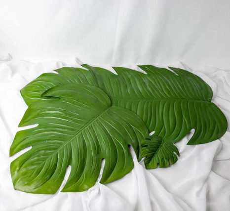 Monstera Table Runner - Realistic Artificial Flowers and Greenery - Image 2