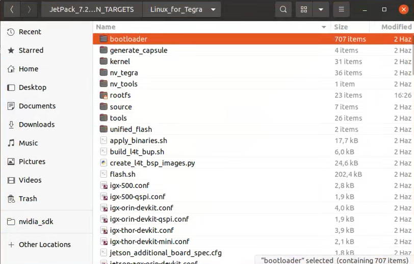 Inside of the Linux_for_Tegra folder