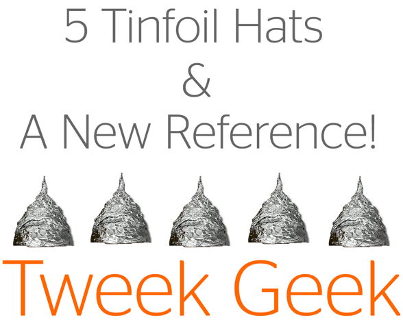 Winner of 5 Tinfoil Hats from our blog, & a new reference product.