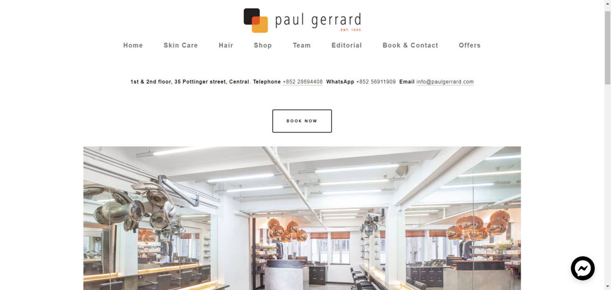 Screenshot of Paul Gerrard, from the salon websites collection.