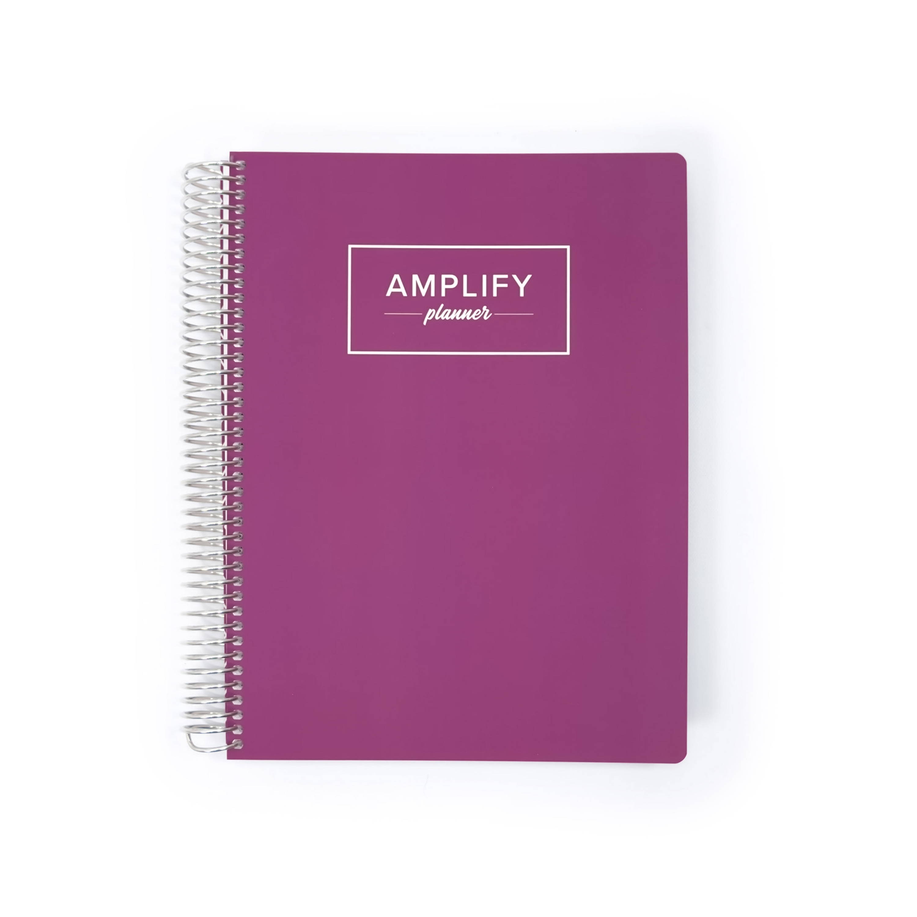 2026 Weekly Amplify Planner in a pretty mauve-purple-pink color