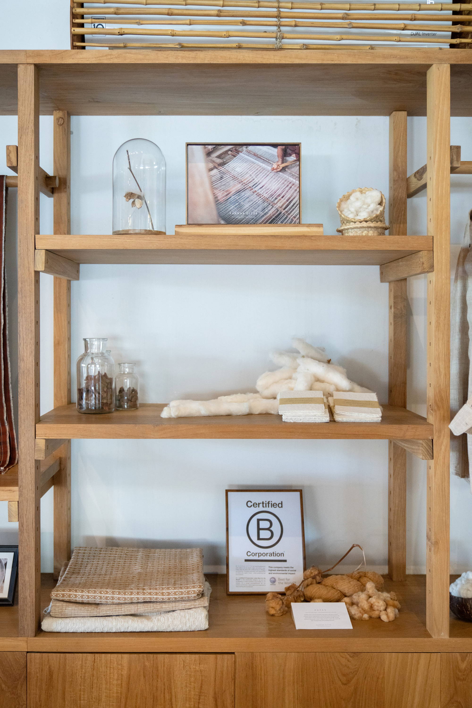 KAPAS by SukkhaCitta pop-up display in John Hardy Boutique & Gallery at Seminyak. 