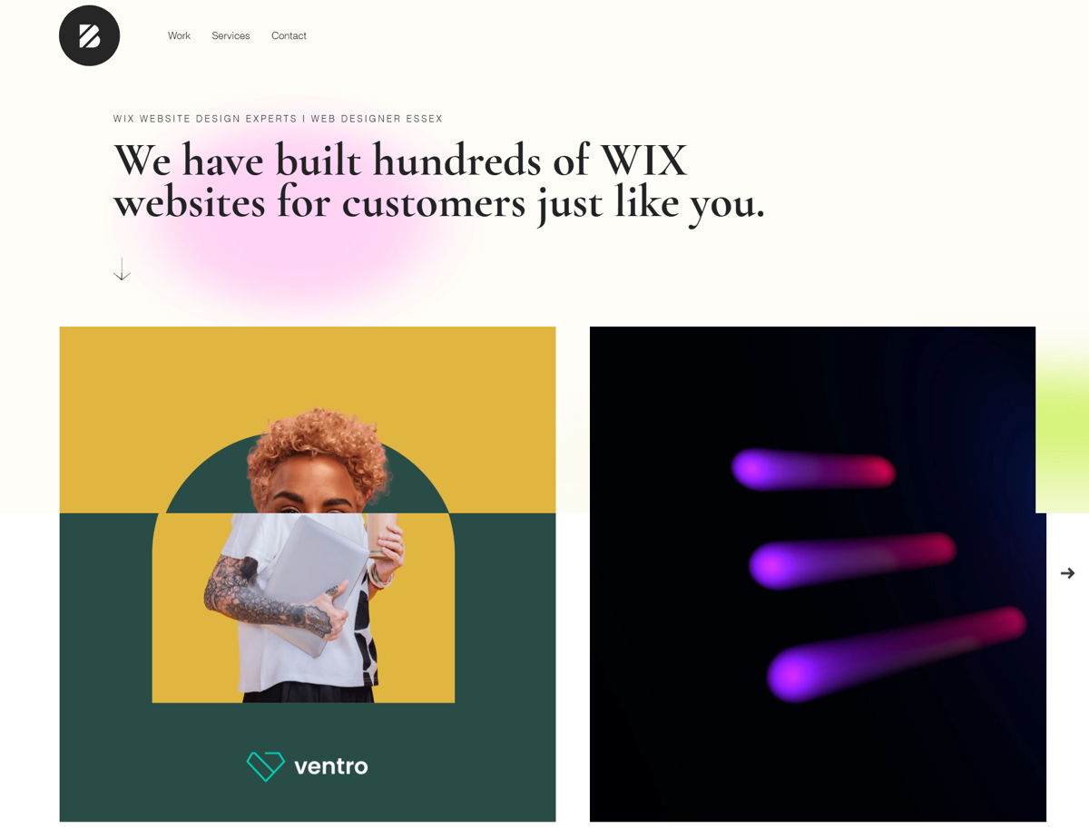 Screenshot of Brown Owl Creative, from the wix portfolio website examples collection.