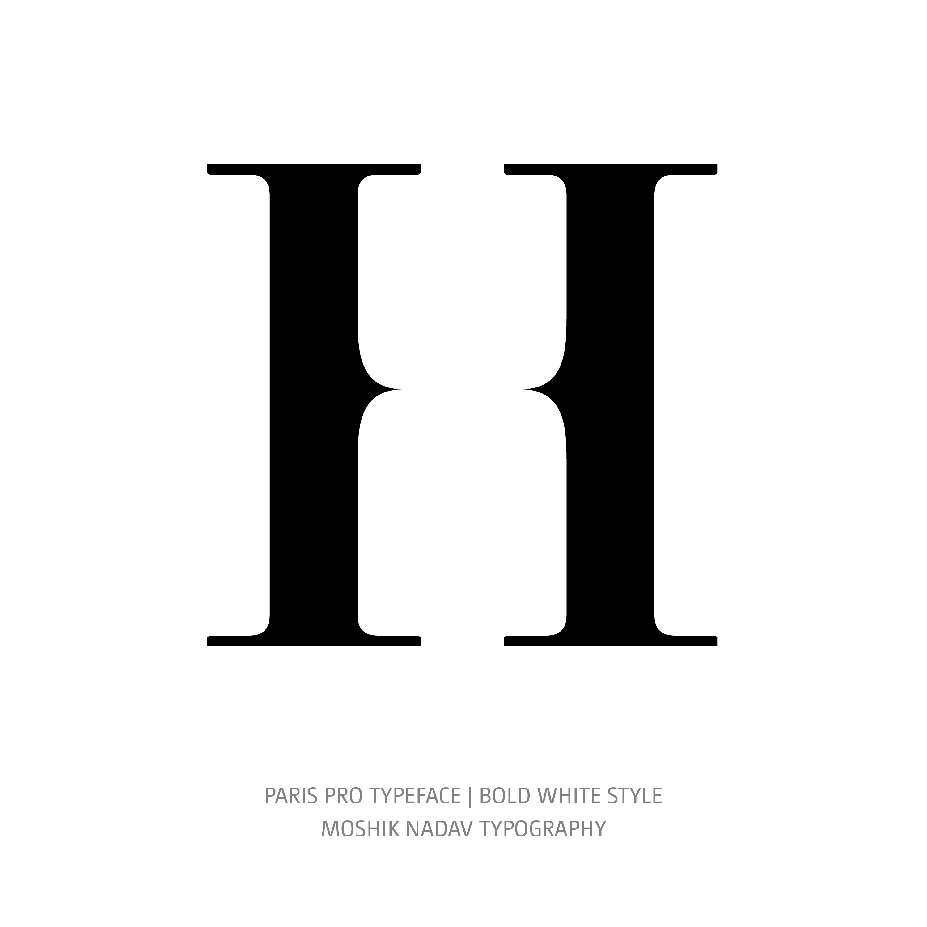 Paris Pro Typeface Bold White H