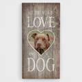 "All I need is love and a dog" pitbull canvas wall art