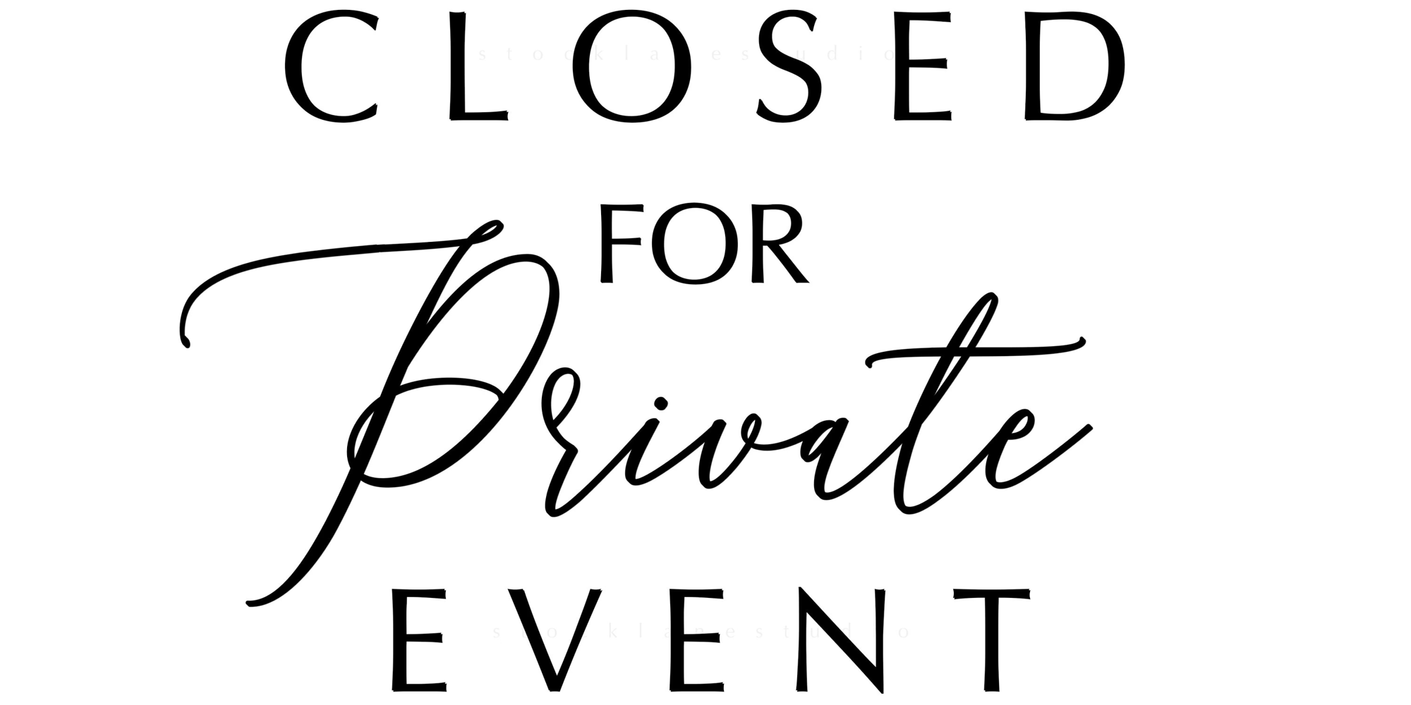 Closed for a Private Event promotional image