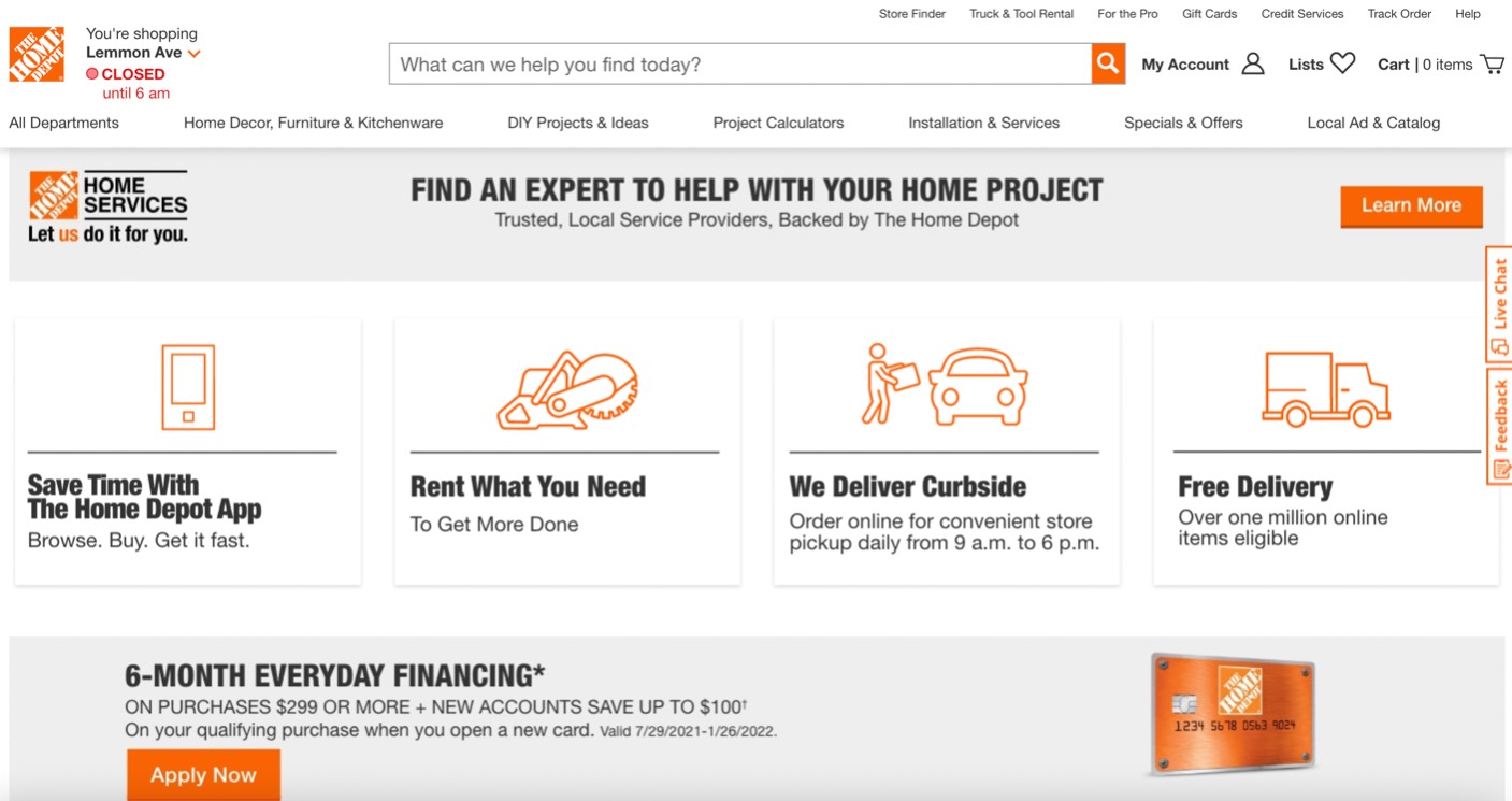 The Home Depot product / service