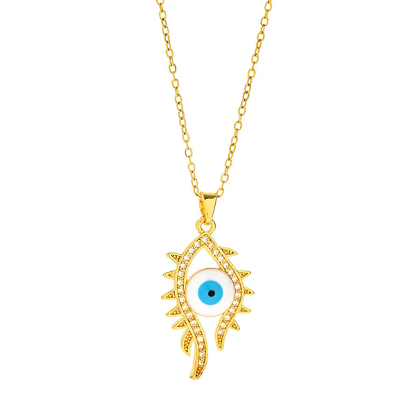 Razoa Jewels Boutique - 18K gold plated Stainless steel evil eye necklace - Image 2