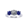 Bespoke sapphire trilogy ring - Pobjoy Diamonds