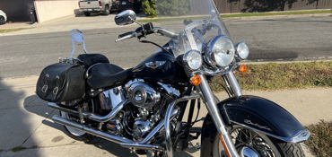 2008 HARLEY-DAVIDSON FLSTN SOFTAIL DELUXE (LUX COLORS) motorcycle for rent near Torrance, CA