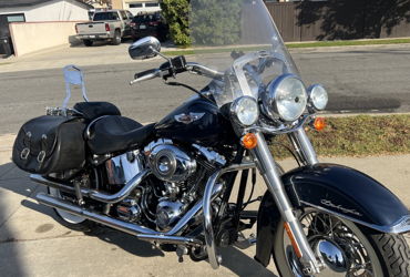 2008 HARLEY-DAVIDSON FLSTN SOFTAIL DELUXE (LUX COLORS) motorcycle for rent near Torrance, CA