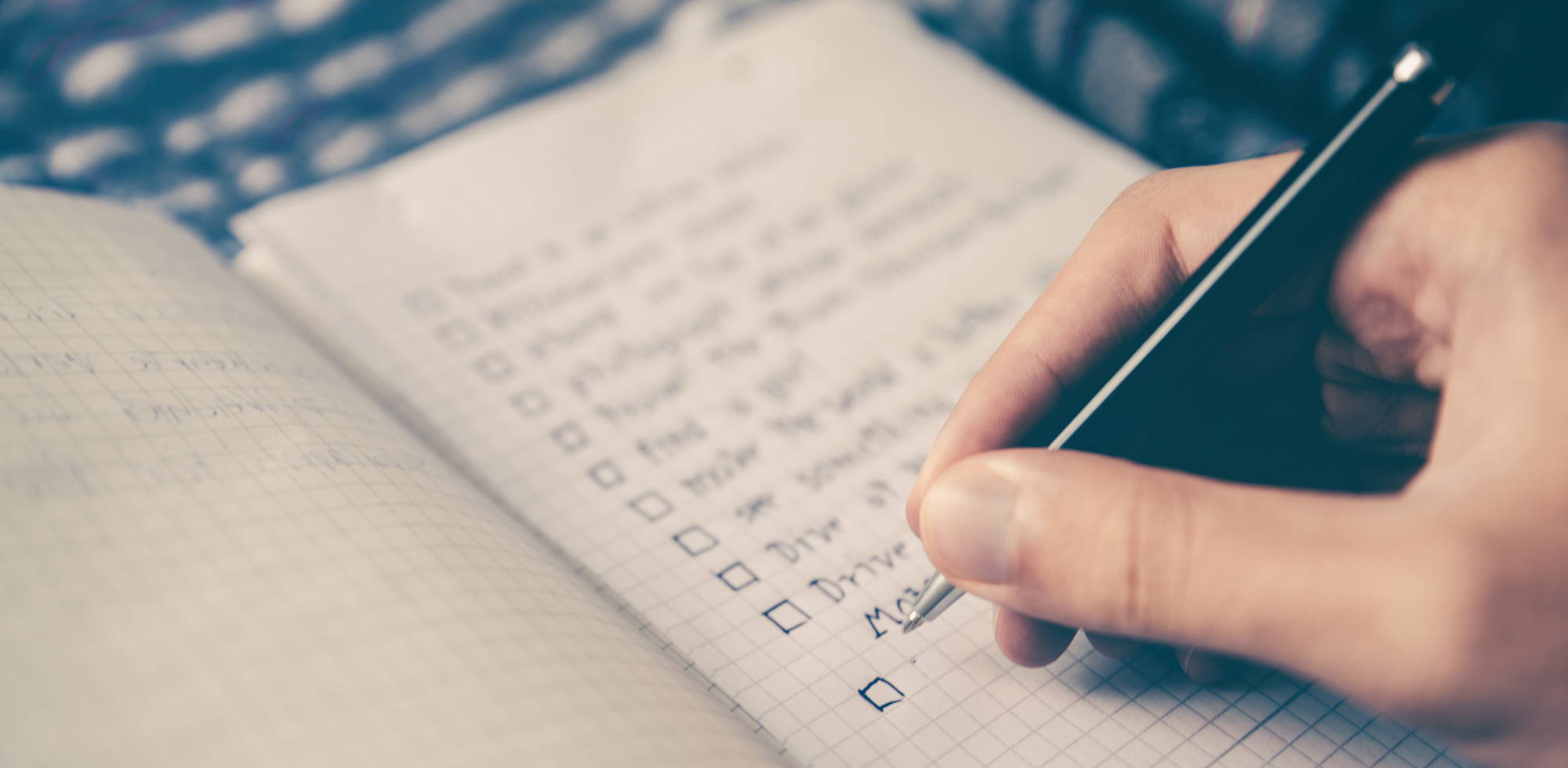 Hand Writing a Checklist Cost Of Living Crisis Mental Health