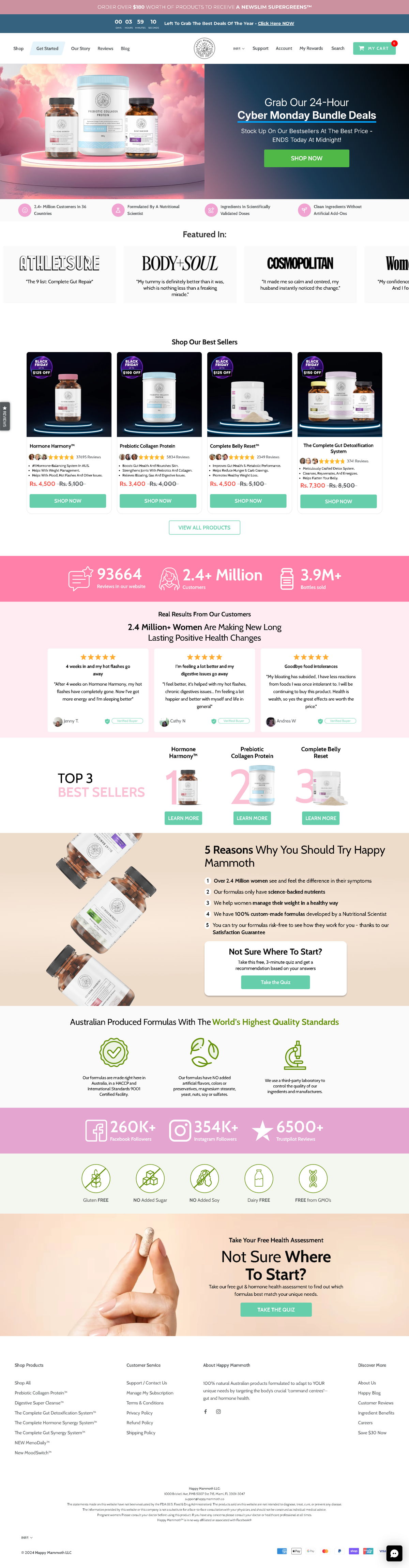 Screenshot of Happy Mammoth, from the product page examples collection.